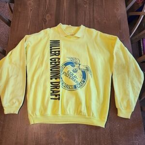 Vtg Miller Genuine Draft Shirt Long Sleeve USA Made WEK Enterprises Mens